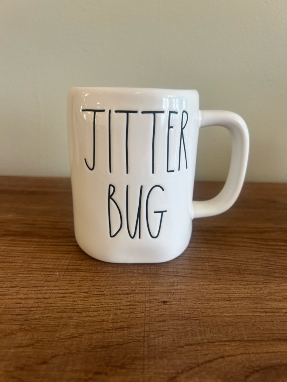 Adelyn Rae White "Jitter Bug" Ceramic Coffee Mug